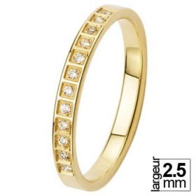 Alliance femme Diamant - Alliance de mariage Or...