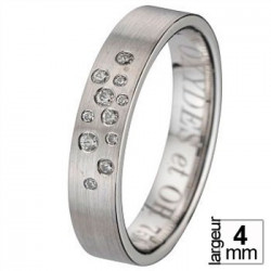 Alliance de mariage Or blanc 750 Diamant