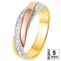 Jolie Alliance diamants, Or jaune, Or blanc et Or rose - 11770671T