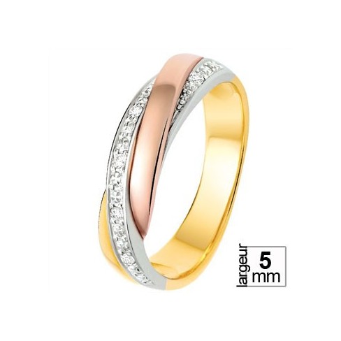 Jolie Alliance diamants, Or jaune, Or blanc et Or rose - 11770671T