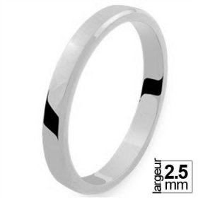 Alliance de mariage Or blanc 2,5 mm