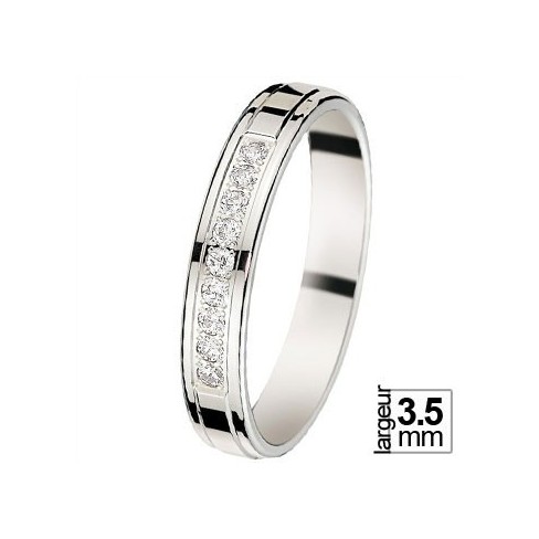 Alliance diamant et or blanc 07770480g - Boutique Alliance