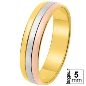 Les motifs lignes - Alliance de mariage 3 Ors 750