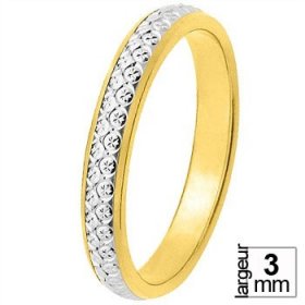 Alliance femme Or blanc - Alliance de mariage 2 Ors