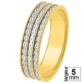 Alliance femme Or jaune - Alliance de mariage 2 Ors 