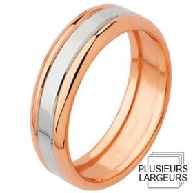 Alliance Platine - Alliance de mariage Or rose...