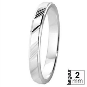 Alliance Argent Homme-Femme...