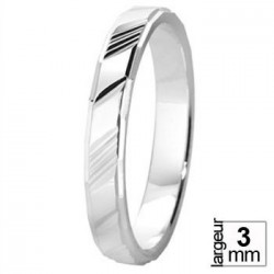 Alliance de mariage mixte, en Argent, taille 49 - Boutique Alliance