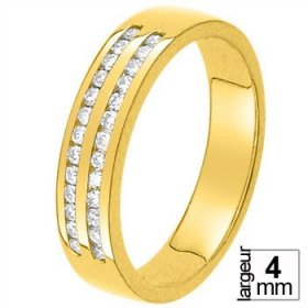 Alliance femme Diamant - Alliance de mariage Or...