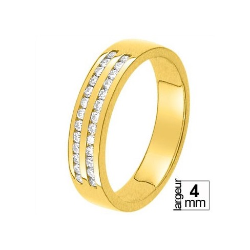 Alliance diamant et or jaune 11770669J - Boutique Alliance