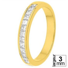 Alliance Diamant baguette - Alliance de mariage Or...