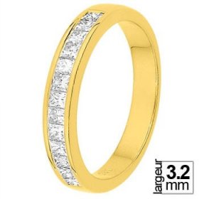 Alliance Diamant baguette - Alliance de mariage Or...