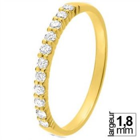 Alliance Or jaune Diamant - Alliance de mariage Or...