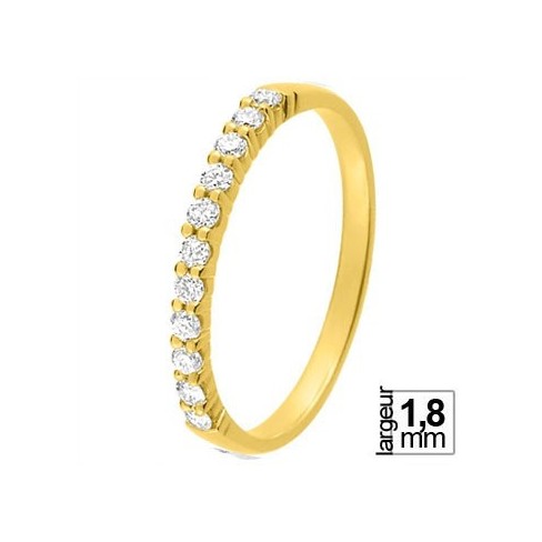 Alliance diamant et or jaune 11770920J - Boutique Alliance