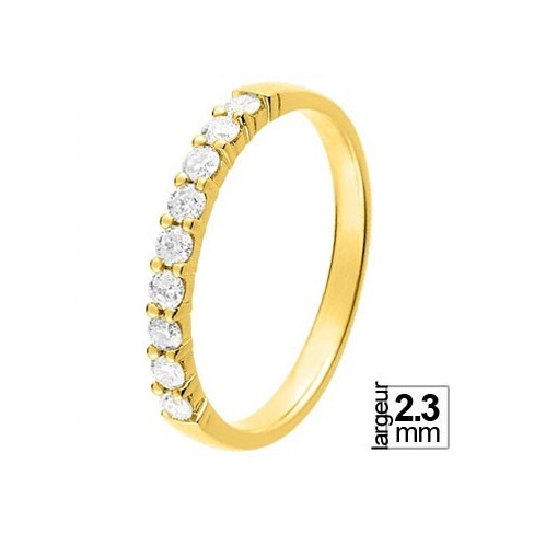 Alliance diamant et or jaune 11770922J - Boutique Alliance