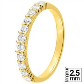 Alliance Or jaune Diamant - Alliance de mariage Or...