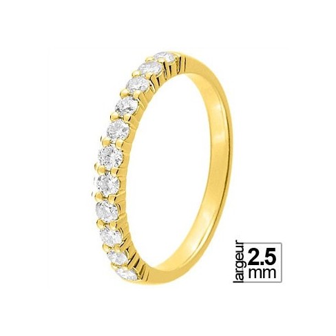 Alliance diamant et or jaune 11770923J - Boutique Alliance
