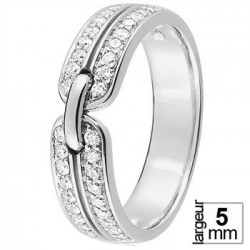 Alliance de mariage Or blanc 36 diamants - Boutique Alliance