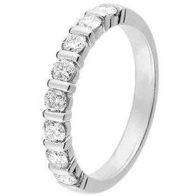 Alliance Or blanc Diamant - Alliance de mariage Or...