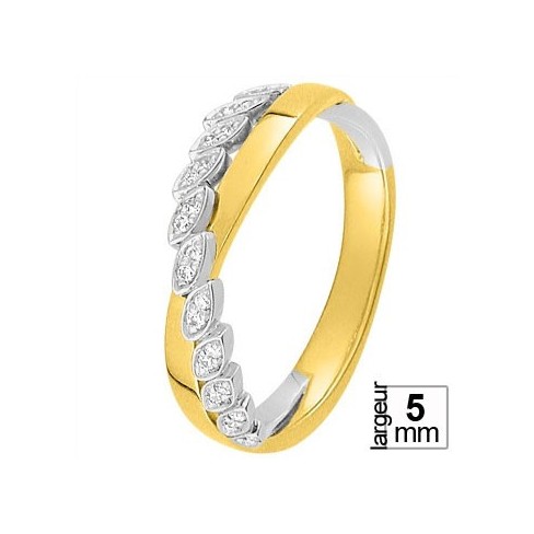 Alliance diamants Or jaune et Or blanc - 11770647B - Boutique Alliance
