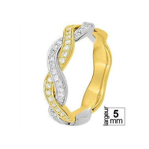 Alliance diamants, Or jaune et Or blanc - 11770677B - Boutique Alliance