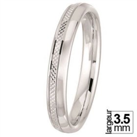 Les motifs lignes - Alliance de mariage Or blanc