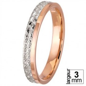 Alliance femme Or rose - Alliance de mariage 2 Ors 750