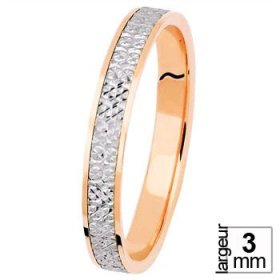 Alliance Or blanc femme - Alliance de mariage 2 Ors 750