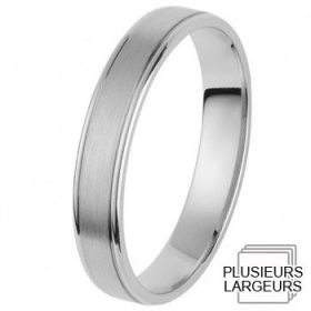 Alliance homme Or blanc - Alliance de mariage Or blanc