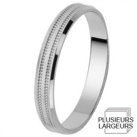 Alliance Or blanc - Alliance de mariage Or blanc