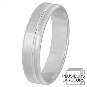 Les motifs lignes - Alliance de mariage Or blanc 