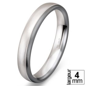 Alliance homme - Alliance de mariage Or blanc et Or gris