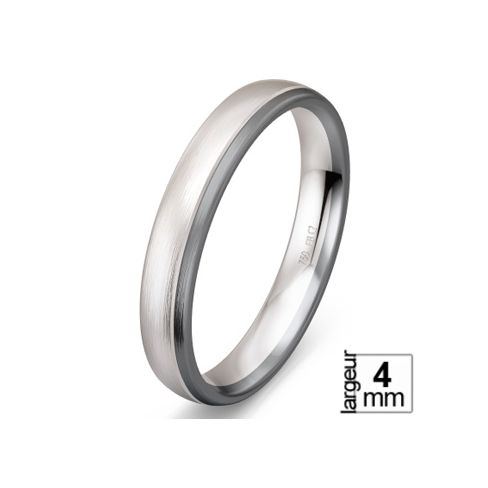 Alliance de mariage Or blanc et Or gris Alliance de mariage Or blanc et Or gris