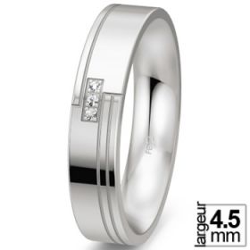 Alliance femme pas cher - Alliance de mariage Argent Diamant