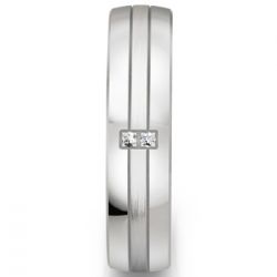 Alliance de mariage Argent Diamant