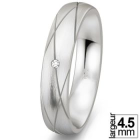 Alliances Breuning - Alliance de mariage Argent Diamant