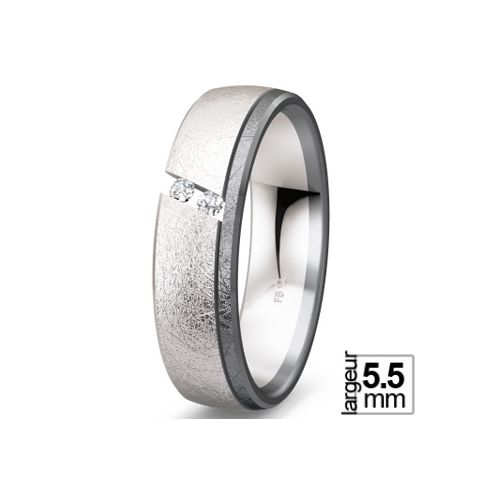 Alliance de mariage Or blanc 585 Diamant Alliance de mariage Or blanc 585 Diamant