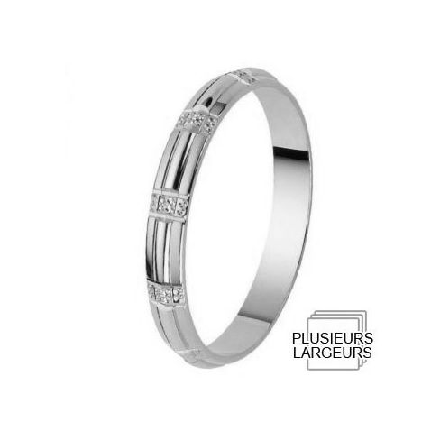Alliance de mariage Or blanc Alliance de mariage Or blanc