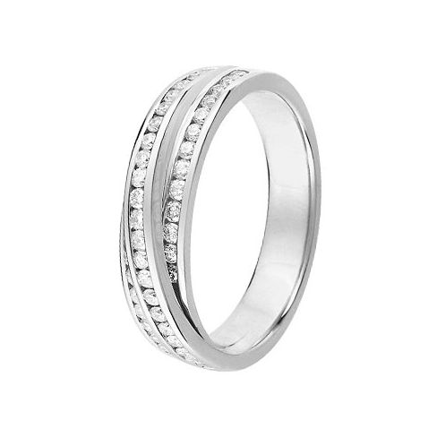 Alliance de mariage Or blanc 750 Diamant