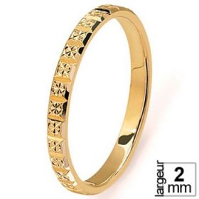 Alliance de mariage Or jaune 2 mm