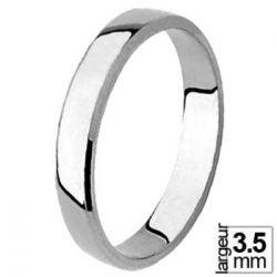 Alliance de mariage Or blanc 3,5 mm