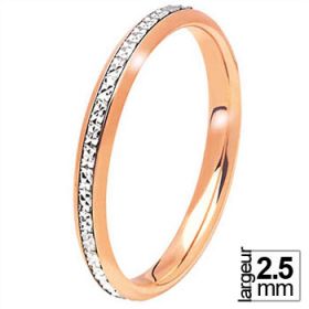 Alliance femme Or rose - Alliance de mariage 2 Ors 750