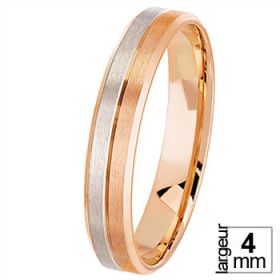 Alliance femme Or rose - Alliance de mariage 2 Ors 750