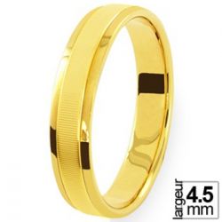 Alliance de mariage Or jaune 4,5 mm