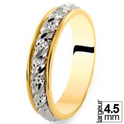 Alliance de mariage 2 Ors 4,5 mm