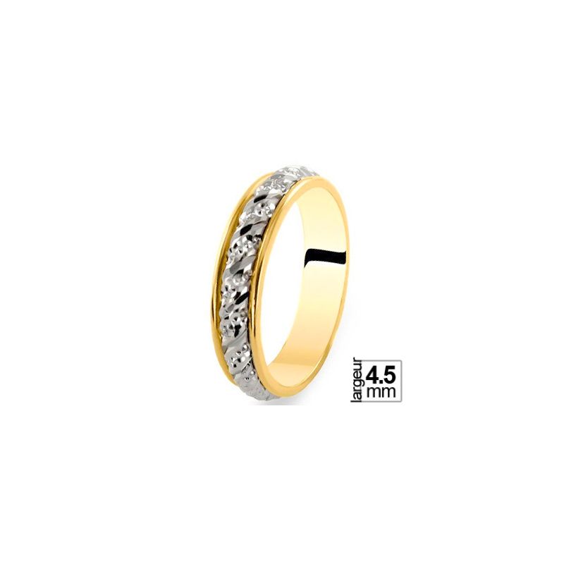 Alliance de mariage 2 Ors 4,5 mm