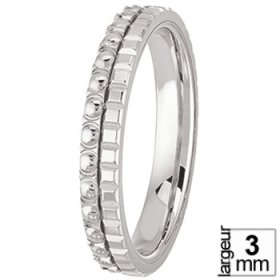 Alliance femme originale - Alliance de mariage Or blanc