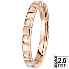 Alliance Diamant femme - Alliance Or rose Diamant tour complet