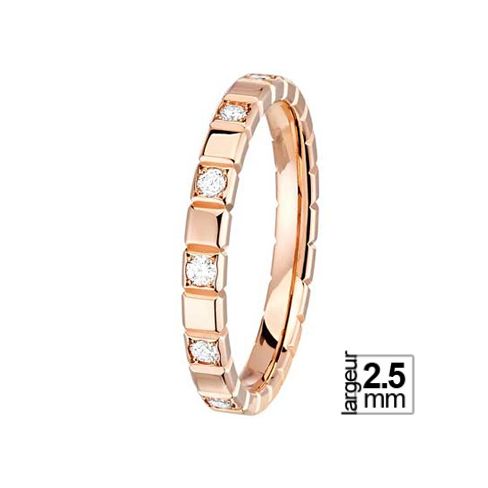 Alliance Or rose Diamant tour complet Alliance Or rose Diamant tour complet