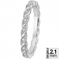 Alliance de mariage Or blanc Diamant